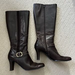 Franco Fortini Brown Leather Mid Calf Boots